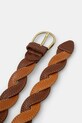 Δερμάτινη ζώνη Drôle de Monsieur La Ceinture Tresse G.AC169.LH030.CG καφέ SS25