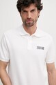 Βαμβακερό μπλουζάκι πόλο Versace Jeans Couture μπεζ 78GAG623.J0003