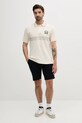 Βαμβακερό μπλουζάκι πόλο Lacoste PH0037 μπεζ SS25