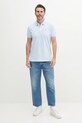 Βαμβακερό μπλουζάκι πόλο Tommy Jeans DM0DM20676 μπλε SS25
