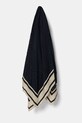 Μεταξωτό φουλάρι Tommy Hilfiger ύφασμα σκούρο μπλε AW0AW17144