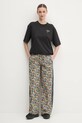 Βαμβακερό παντελόνι adidas Originals Liberty JC7787 σκούρο μπλε SS25