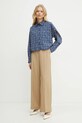 Μάλλινα παντελόνια Weekend Max Mara 2515131041600 πράσινο SS25