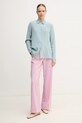 Μάλλινα παντελόνια Weekend Max Mara 2515131041600 μωβ SS25