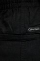 Παντελόνι με λινό μείγμα Calvin Klein Jeans μαύρο J20J225340