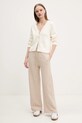 Παντελόνι φόρμας Abercrombie & Fitch KI147.5036.114 μπεζ SS25
