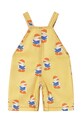 Βρεφική σαλοπέτα Tinycottons BABY READERS DUNGAREE SS25.195 κίτρινο SS25