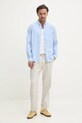 Παντελόνι με λινό μείγμα Hollister Co. KI330.5015.178 μπεζ SS25