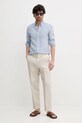 Λινό παντελόνι Tommy Hilfiger SQTHL5607.SQTH500 μπεζ SS25