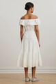 Βαμβακερό φόρεμα Lauren Ralph Lauren 200966195 λευκό SS25