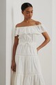 Ρούχα Βαμβακερό φόρεμα Lauren Ralph Lauren 200966195 λευκό