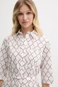 Βαμβακερό φόρεμα Max Mara Beachwear λευκό 2516221049600