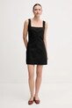 Φόρεμα από λινό μείγμα Calvin Klein Jeans J20J225277 μαύρο SS25