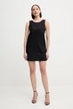 Βαμβακερό φόρεμα Calvin Klein Jeans LV047AB000 μαύρο SS25