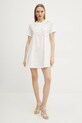 Βαμβακερό φόρεμα Ermanno Scervino 56TQ037E36 λευκό SS25