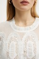 Βαμβακερό φόρεμα Ermanno Scervino 56TQ037E36 λευκό