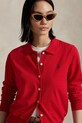 Βαμβακερή ζακέτα Polo Ralph Lauren κόκκινο 211959285