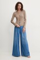 Πλεκτή ζακέτα Guess EDEN W5RR17.Z34O0 καφέ SS25