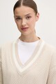 Βαμβακερό πουλόβερ Dkny μπεζ DP5R6017