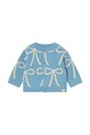 Βρεφική βαμβακερή ζακέτα Tinycottons BOWS CARDIGAN BABY άλλο μπλε SS25.323