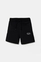 Παιδικό βαμβακερό σορτς Diesel PMACISHORT SHORTS απλικέ μαύρο J02239