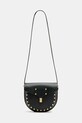 Δερμάτινη τσάντα AllSaints MIRO MINI λείο δέρμα μαύρο W385XB