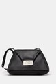 Δερμάτινη τσάντα MM6 Maison Margiela λείο δέρμα μαύρο SB5ZH0020