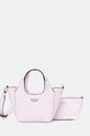 Τσάντα Guess HELINA απομίμηση λείου δέρματος ροζ HWBG96.40750