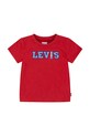 Μωρό βαμβακερό μπλουζάκι Levi's LOGO CHAMBRAY APPLIQUE TEE απλικέ κόκκινο 6EM317