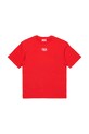 Παιδικό βαμβακερό μπλουζάκι Diesel TMARCUS OVER T-SHIRT βαμβάκι κόκκινο J02022