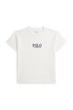 Παιδικό βαμβακερό μπλουζάκι Polo Ralph Lauren απλικέ λευκό 322964779002