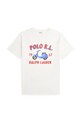 Παιδικό βαμβακερό μπλουζάκι Polo Ralph Lauren στάμπα λευκό 323965889001