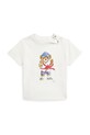 Μωρό βαμβακερό μπλουζάκι Polo Ralph Lauren στάμπα λευκό 320965276002