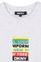 Παιδικό βαμβακερό μπλουζάκι Dkny γκρί D62302.114.150