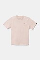 Βαμβακερό μπλουζάκι Vans LEFT CHEST TEE στάμπα ροζ VN0A4MQ3O3N1