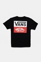 Παιδικό βαμβακερό μπλουζάκι Vans OG LOGO VN000GDGBLK1 μαύρο SS25