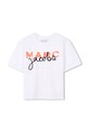 Παιδικό βαμβακερό μπλουζάκι Marc Jacobs στάμπα λευκό W60455.86.108