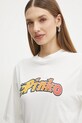 Βαμβακερό μπλουζάκι Pinko λευκό 104604.A2D9