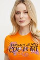 Μπλουζάκι Versace Jeans Couture πορτοκαλί 78HAHC05.CJ02C