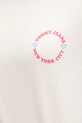 Βαμβακερό μπλουζάκι Tommy Jeans DW0DW21768 μπεζ