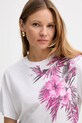 Βαμβακερό μπλουζάκι Guess λευκό W5GI19.K6XN4