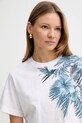 Βαμβακερό μπλουζάκι Guess λευκό W5GI19.K6XN4