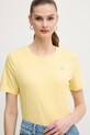 Βαμβακερό μπλουζάκι Tommy Hilfiger κίτρινο WW0WW45522