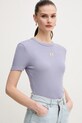 Μπλουζάκι Calvin Klein Jeans μωβ J20J225244