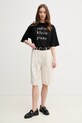 Βαμβακερό μπλουζάκι Calvin Klein Jeans LV047B827G μαύρο SS25