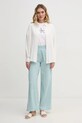 Βαμβακερό μπλουζάκι Calvin Klein Jeans LV047B864G λευκό SS25