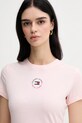 Ρούχα Μπλουζάκι Tommy Jeans DW0DW20316 ροζ