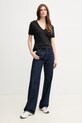 Μπλουζάκι Tommy Hilfiger WW0WW46114 μαύρο SS25