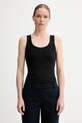Top Marc O'Polo slim μαύρο 504231150107