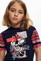 Παιδικό βαμβακερό μπλουζάκι Desigual x Disney 25SGTK20 σκούρο μπλε